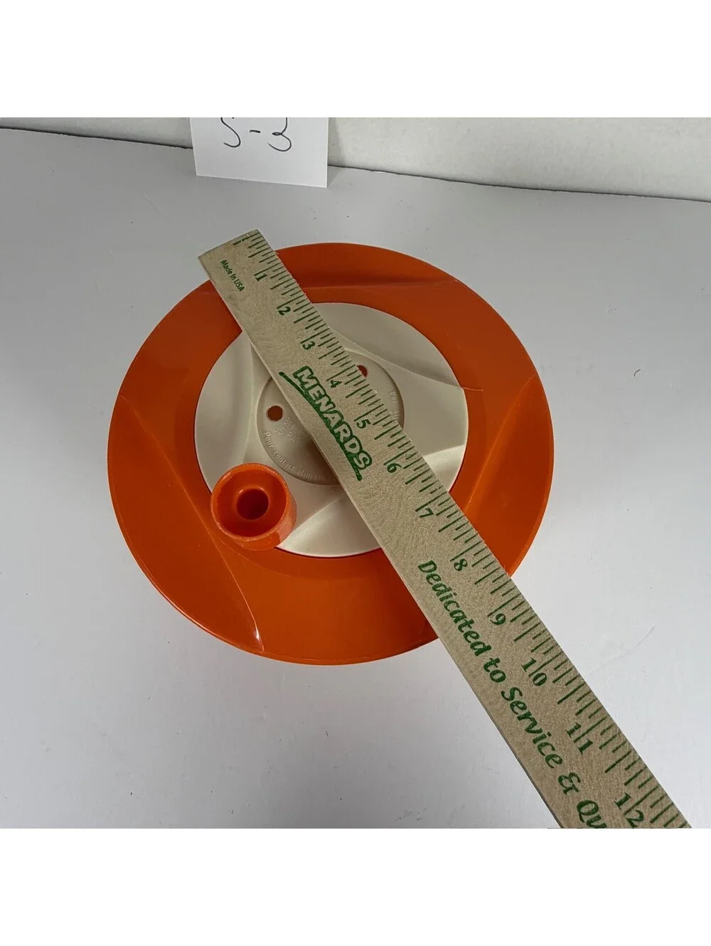 Vintage Triumph Salad Spinner Orange Cream Kitchen Tool S-3